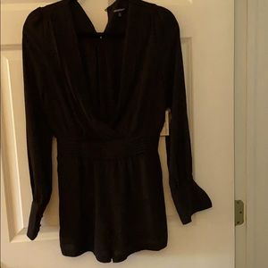 Long Sleep Black Romper